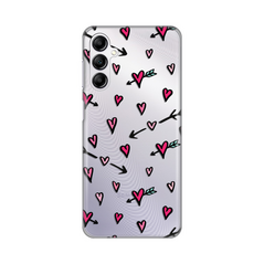 Zastitna ultra tanka (skin) maska / futrola PRINT - Samsung A145R Galaxy A14 4G/Galaxy A14 5G Heart Pattern.