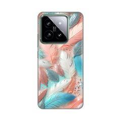 Zastitna silikonska maska (futrola) PRINT - Xiaomi 14 Pastel Feathers.