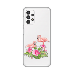 Zastitna ultra tanka (skin) maska / futrola PRINT - Samsung A135 Galaxy A13 4G Flamingo.