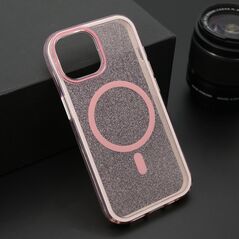 Zastitna maska (futrola) CRYSTAL MagSafe - iPhone 15 roze (MS).