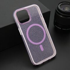 Zastitna maska (futrola) CRYSTAL MagSafe - iPhone 15 ljubicasta (MS).