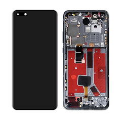 LCD displej (ekran) - Huawei P40 Pro + touchscreen + senzor otiska prsta + okvir crni CHO.