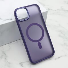 Zastitna maska (futrola) SILKY MAGSAFE - iPhone 15 Plus ljubicasta (MS).