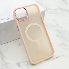Zastitna maska (futrola) SILKY MAGSAFE - iPhone 15 Plus pink (MS).