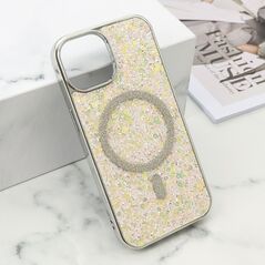 Futrole GLAM GLOW MagSafe - iPhone 15 siva (MS).