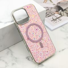Futrole GLAM GLOW MagSafe - iPhone 16 Pro Max (6.9) roze (MS).