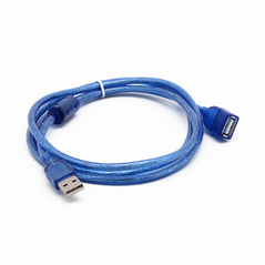 Kabl USB A/F Transparent plavi 1.5m.