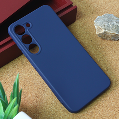 Zastitna maska (futrola) Teracell Giulietta - Samsung S916B Galaxy S23 Plus mat tamno plava.