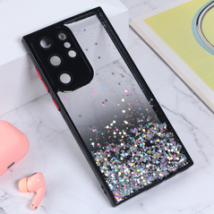 Zastitna maska (futrola) okvir Glitter - Samsung Galaxy S23 Ultra crna.