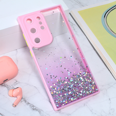 Zastitna maska (futrola) okvir Glitter - Samsung Galaxy S23 Ultra roze.