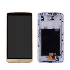 LCD displej (ekran) - LG G3/D855+touch screen zlatni+frame.