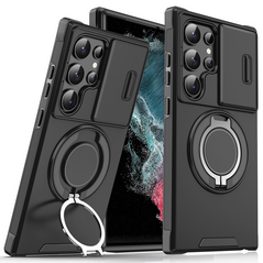 Zastitna maska (futrola) CamShield Ring stand - Samsung Galaxy S22 Ultra 5G crna.