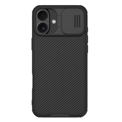 Zastitna maska (futrola) Nillkin CamShield Pro - iPhone 16 Plus 6.7 crna.