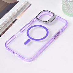Zastitna maska (futrola) Magsafe Transparent - iPhone 16 Plus 6.7 ljubicasta.