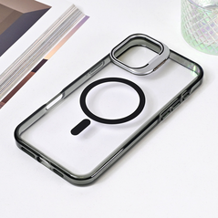 Zastitna maska (futrola) Magsafe Transparent - iPhone 16 Plus 6.7 crna.