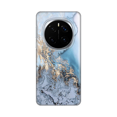 Zastitna silikonska maska (futrola) PRINT - Huawei Honor Magic 7 Pro Blue Gold Marble.