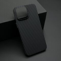 Zastitna maska (futrola) CARBON STRIPES - iPhone 15 Pro Max (6.7) crna (MS).