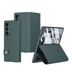 Zastitna maska (futrola) LEATHER - Samsung Galaxy Z Fold 6 5G zelena (GKK case) (MS).