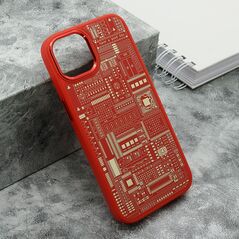 Zastitna maska (futrola) MACHINERY - iPhone 13 (6.1) crvena (MS).