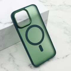 Zastitna maska (futrola) SILKY MAGSAFE II - iPhone 15 Pro Max (6.7) zelena (MS).