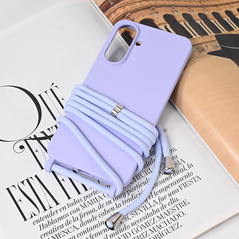 Zastitna maska (futrola) Crossbody - Samsung A566 Galaxy A56 ljubicasta.