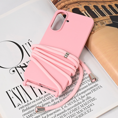 Zastitna maska (futrola) Crossbody - Samsung A566 Galaxy A56 roze.