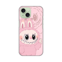 Zastitna silikonska maska (futrola) PRINT - iPhone 15 La Bubu Pink.