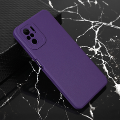Zastitna maska (futrola) Teracell Giulietta - Xiaomi Redmi Note 10/Redmi Note 10S mat tamno ljubicasta.