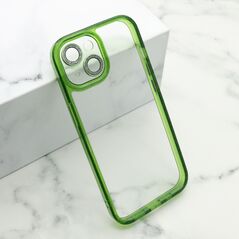 Zastitna maska (futrola) DIAMOND LENS - iPhone 15 zelena (MS).