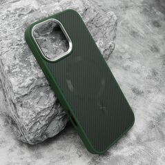 Zastitna maska (futrola) CARBON MagSafe - iPhone 16 Pro Max (6.9) zelena (big camera) (MS).