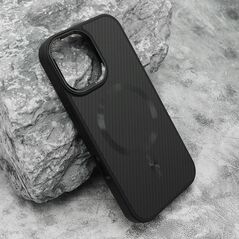Zastitna maska (futrola) CARBON MagSafe - iphone 16 (6.1) crna (big camera) (MS).