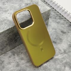 Zastitna maska (futrola) COLOR METAL MagSafe - iPhone 15 Pro (6.1) zlatna (MS).