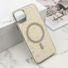 Zastitna maska (futrola) GLAM GLOW MagSafe - iPhone 11 (6.1) zlatna (MS).