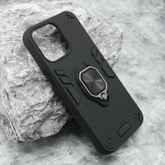 Zastitna maska (futrola) Square Ring - iPhone 15 Pro Max (6.7) crna (MS).
