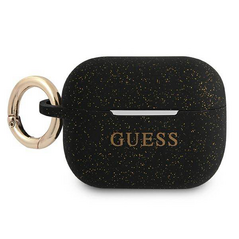 Zastitna maska (futrola) Guess Airpods Pro Glitter crna (GUAPSGGEK).