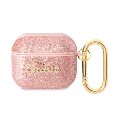 Zastitna maska (futrola) Guess - Airpods 3 PU Glitter Flake pink (GUA3HGGSHP).