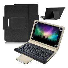 Zastitna maska (futrola) sa Bluetooth Tastaturom Leather - Tablet 10" Univerzalna crna.