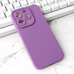 Zastitna maska (futrola) Silikon Pro Camera - iPhone 15 Pro 6.1 ljubicasta.