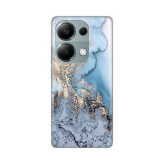 Zastitna silikonska maska (futrola) PRINT - Xiaomi Redmi Note 13 Pro 4G Blue Gold Marble.