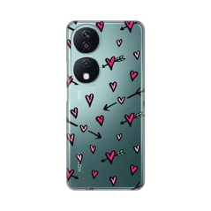 Zastitna ultra tanka (skin) maska / futrola PRINT - Huawei Honor X7b Heart Pattern.