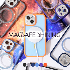 Zastitna maska (futrola) Magsafe shining - iPhone 15 Pro 6.1 tamno plava.
