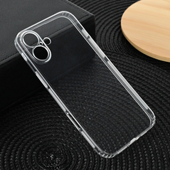 Zastitna silikonska maska (futrola) Ultra Thin with pluggy - iPhone 16 Plus 6.7 Transparent.