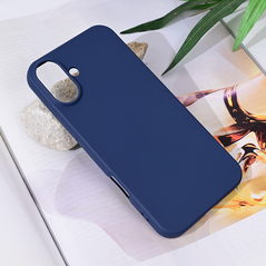 Zastitna maska (futrola) Teracell Soft Velvet - iPhone 16 Plus 6.7 tamno plava.