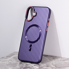 Zastitna maska (futrola) Magsafe Stripe - iPhone 16 Plus 6.7 ljubicasta.