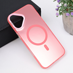 Zastitna maska (futrola) Magsafe providna - iPhone 16 Plus 6.7 roze.