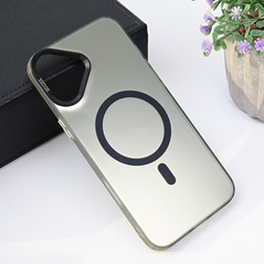 Zastitna maska (futrola) Magsafe providna - iPhone 16 Plus 6.7 crna.