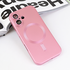 Zastitna maska (futrola) Magsafe Chrome - iPhone 16 6.1 roze.