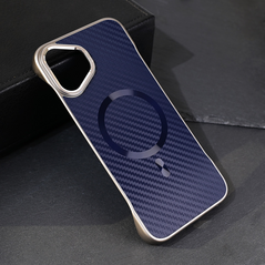 Zastitna maska (futrola) Magsafe Carbon - iPhone 16 Plus 6.7 plava.