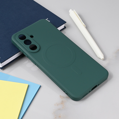 Zastitna maska (futrola) Teracell Giulietta Magsafe - Samsung A566 Galaxy A56 5G tamno zelena.