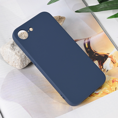 Zastitna maska (futrola) Teracell Soft Velvet - iPhone 16e 6.1 tamno plava.